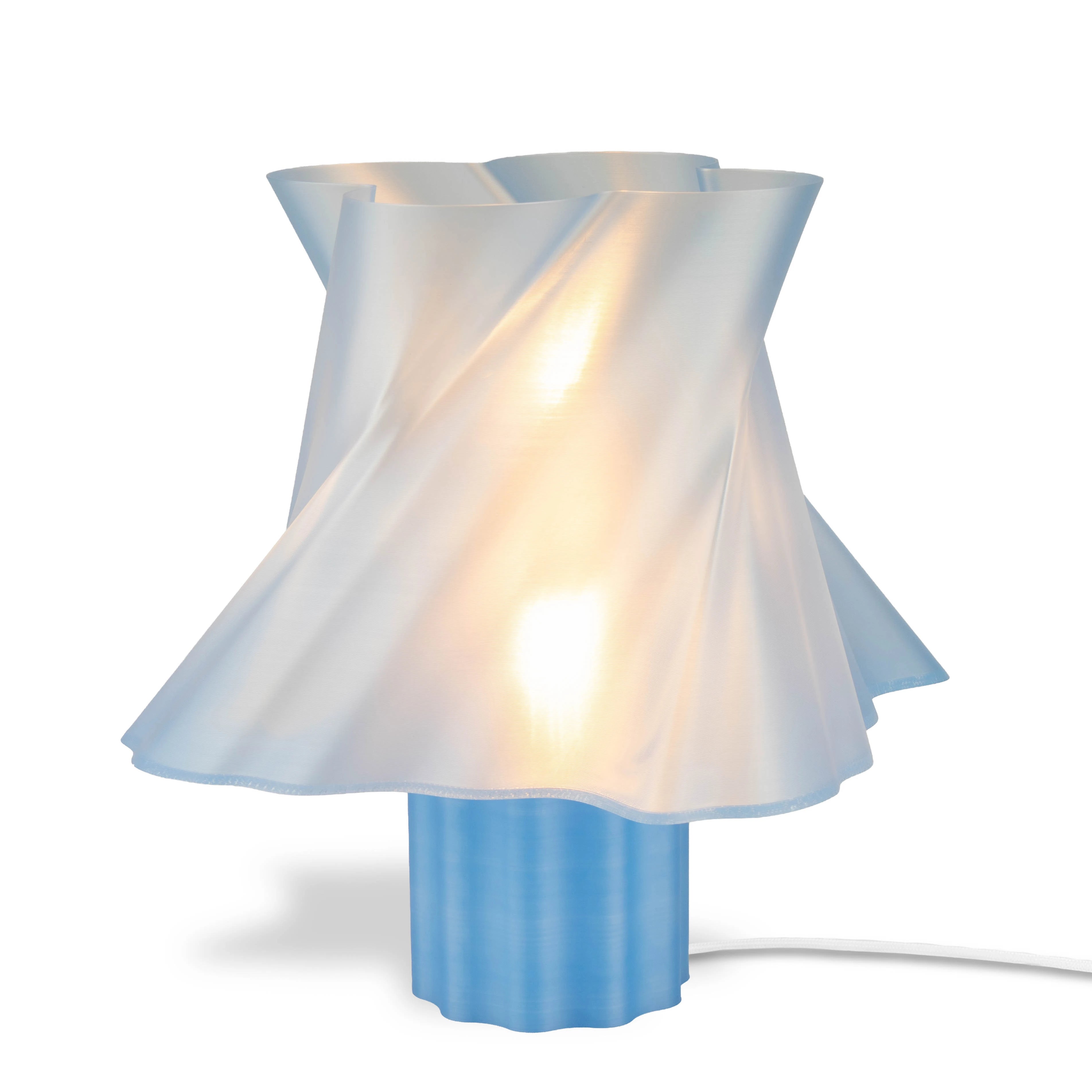 Grande lampe bleue design dans un intérieur design — luminaire made in France — LUMY PARIS