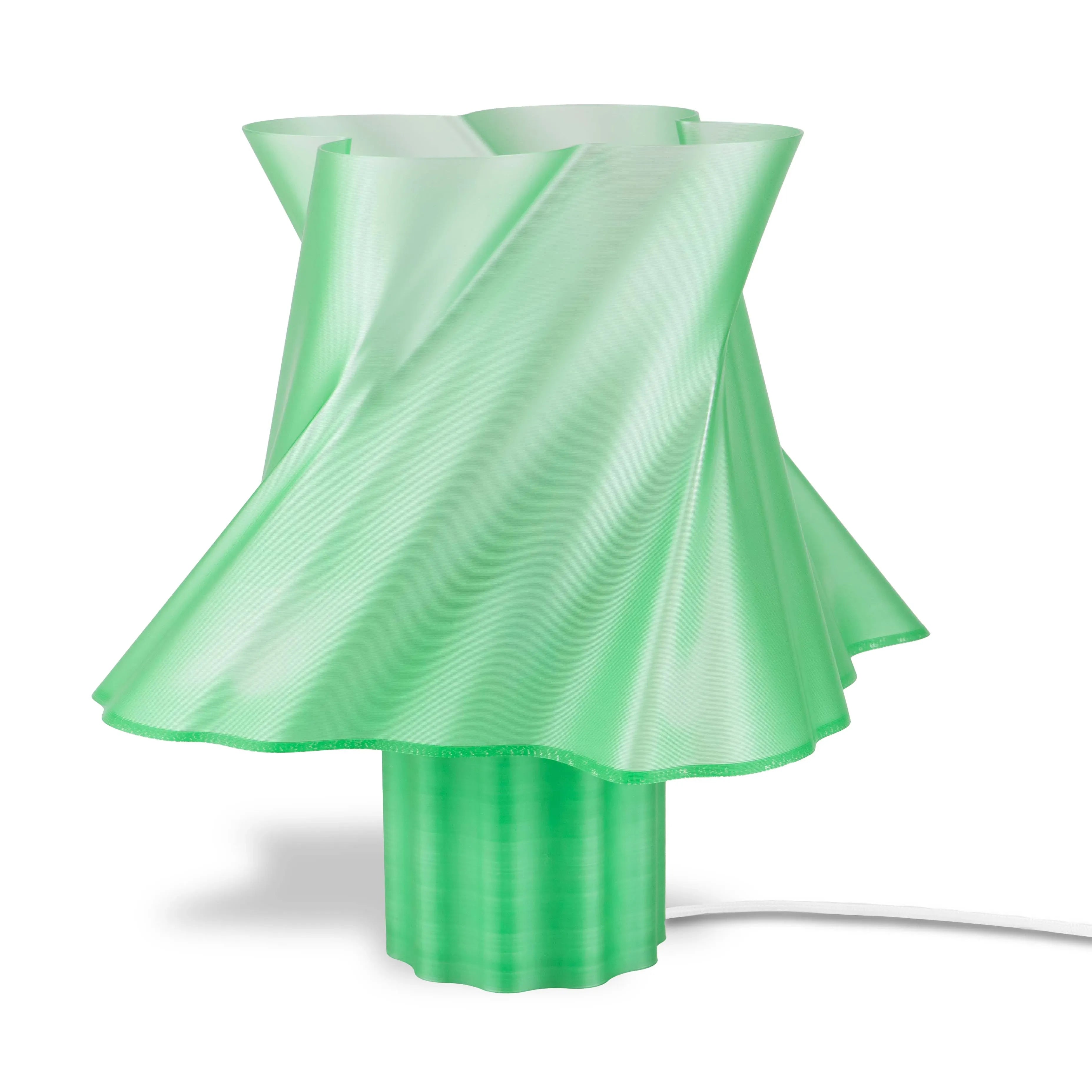 Grande lampe verte vert sauge dans un intérieur design — luminaire made in France — LUMY PARIS