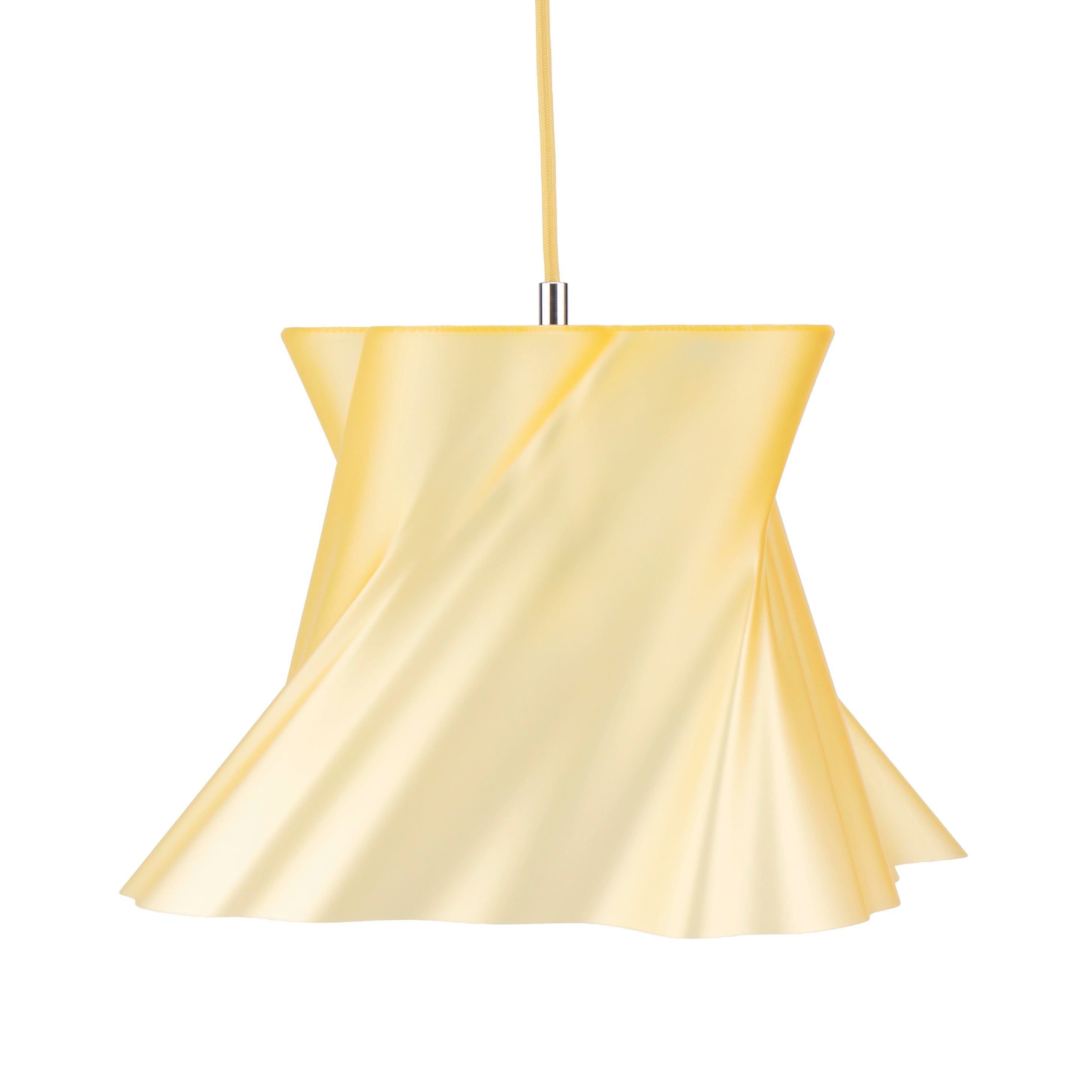 Grande suspension dorée champagne sur fond blanc — lustre made in France — LUMY PARIS