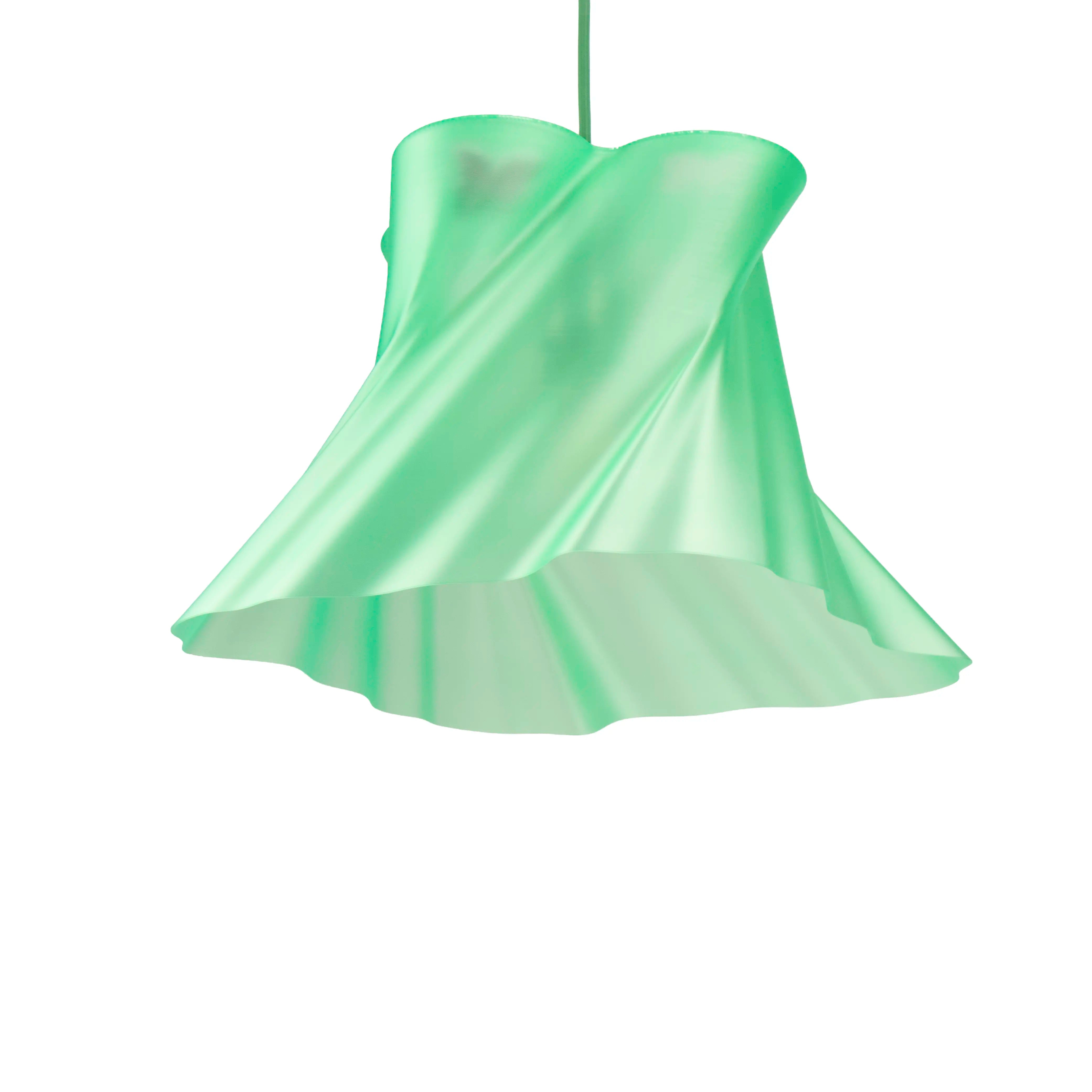 Suspension verte vert sauge design sur fond blanc — lustre made in France — LUMY PARIS