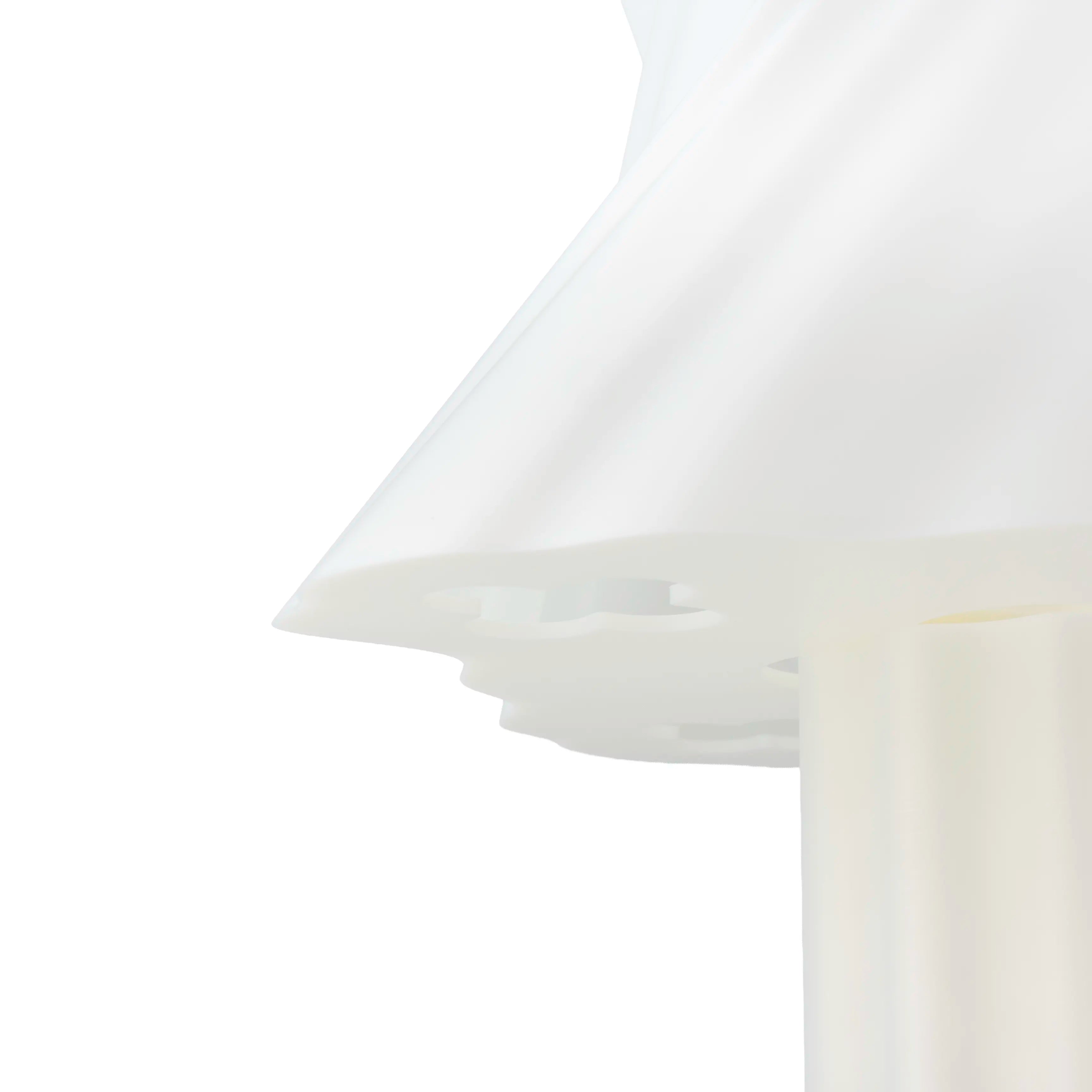 Lampe blanche allumée dans un salon design — luminaire à poser made in France — LUMY PARIS