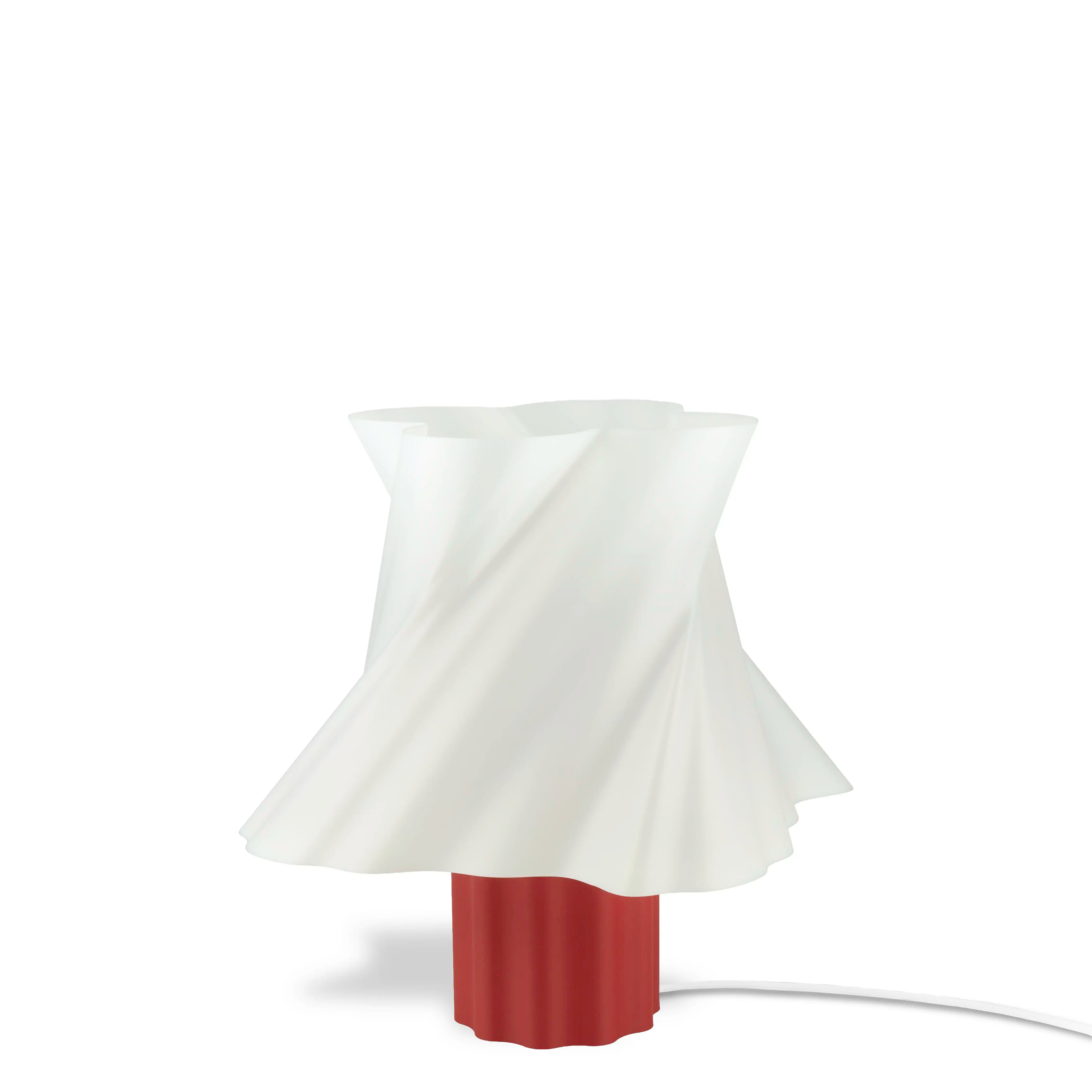 Lampe bicolore blanche et bordeaux rouge — luminaire design made in France — LUMY PARIS