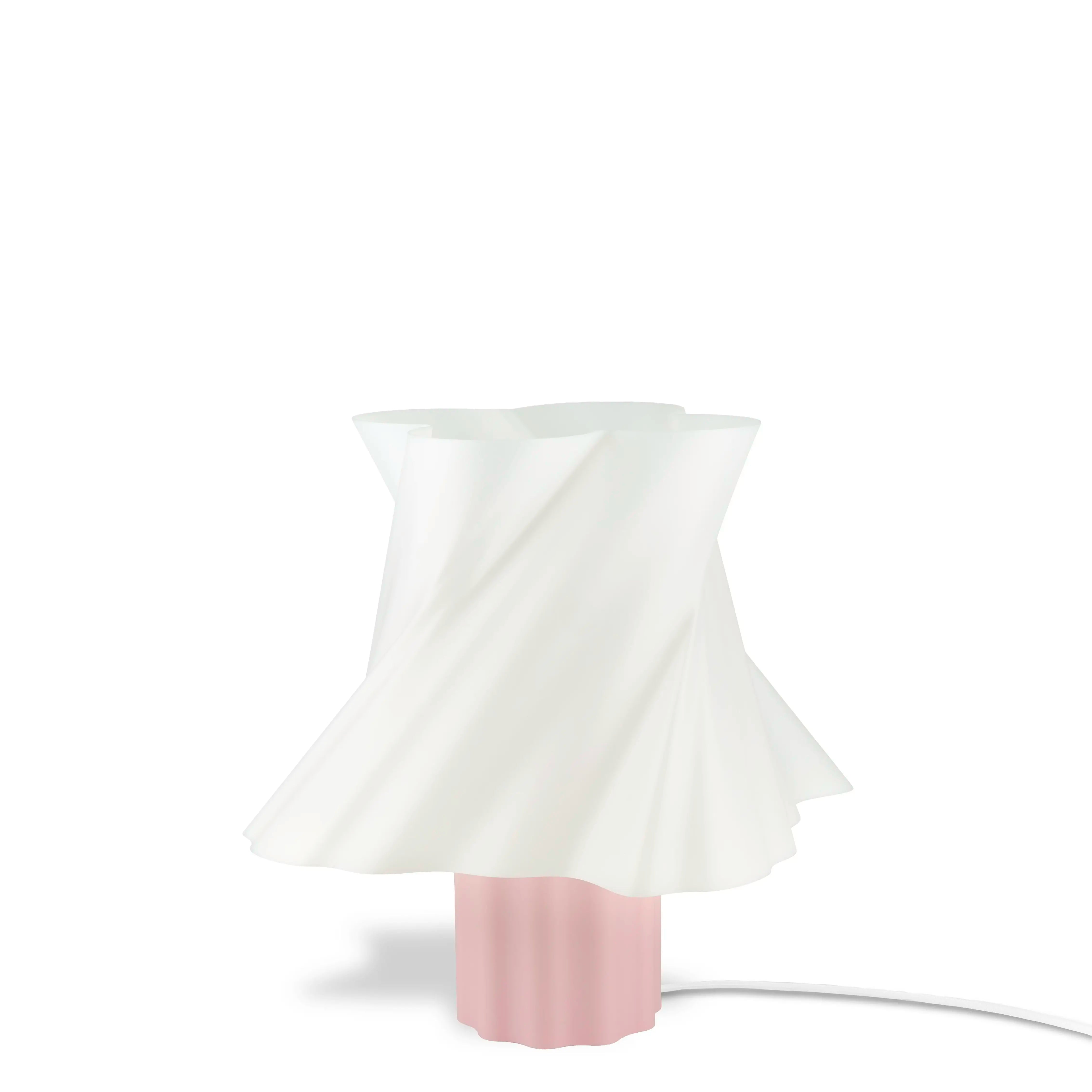 Lampe bicolore blanche et rose poudré — luminaire design made in France — LUMY PARIS