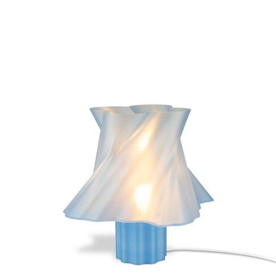 Lampe bleue design taille Grande sur fond blanc — luminaire made in France — LUMY PARIS