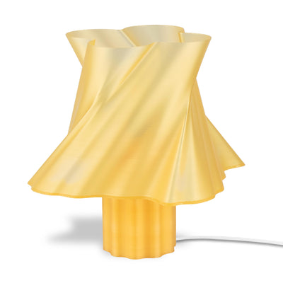 Grande lampe jaune moutarde dans un intérieur design — luminaire made in France — LUMY PARIS