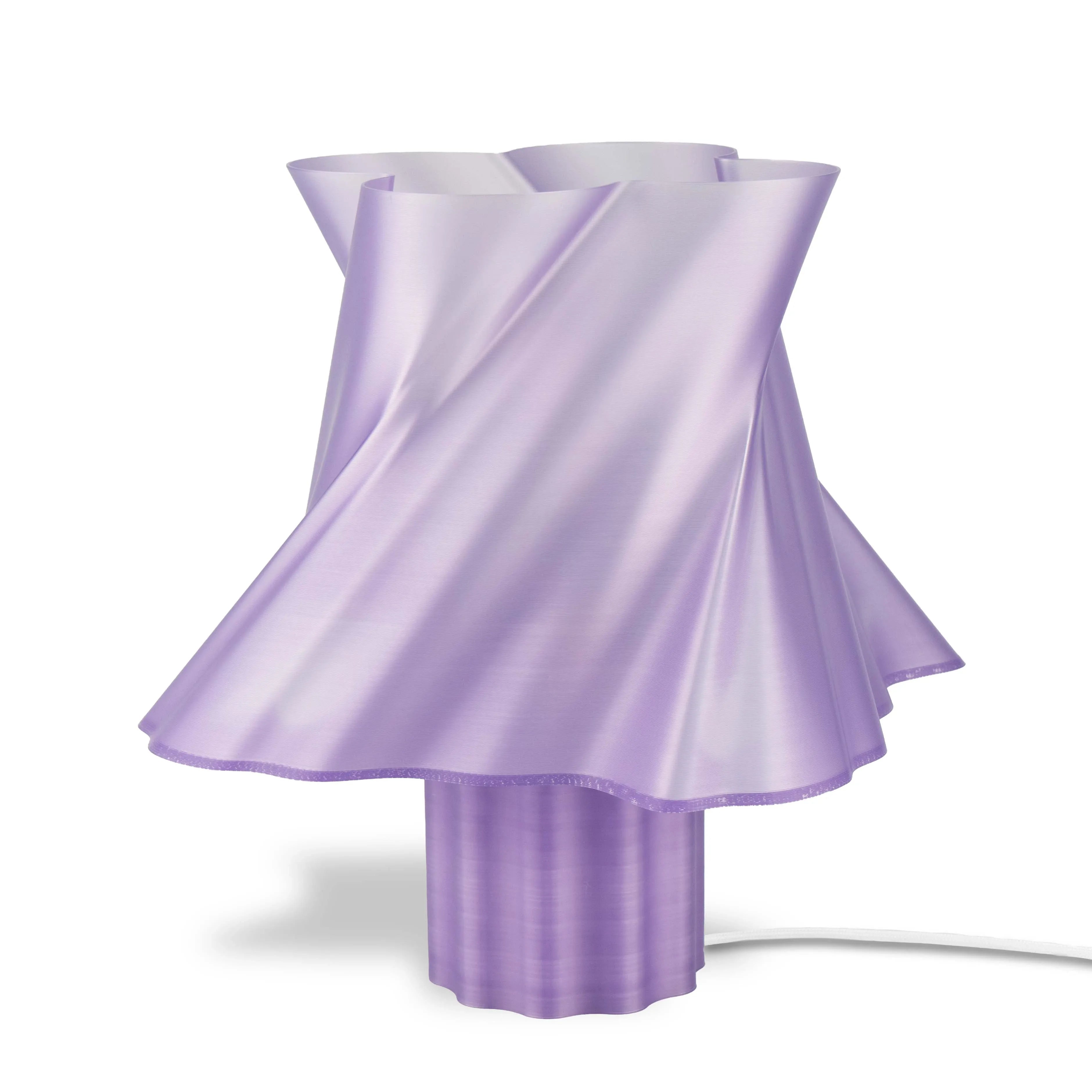 Grande lampe violette mauve dans un intérieur élégant — luminaire made in France — LUMY PARIS