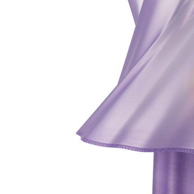 Lampe violette mauve design vue de trois-quarts sur fond blanc — luminaire made in France — LUMY PARIS