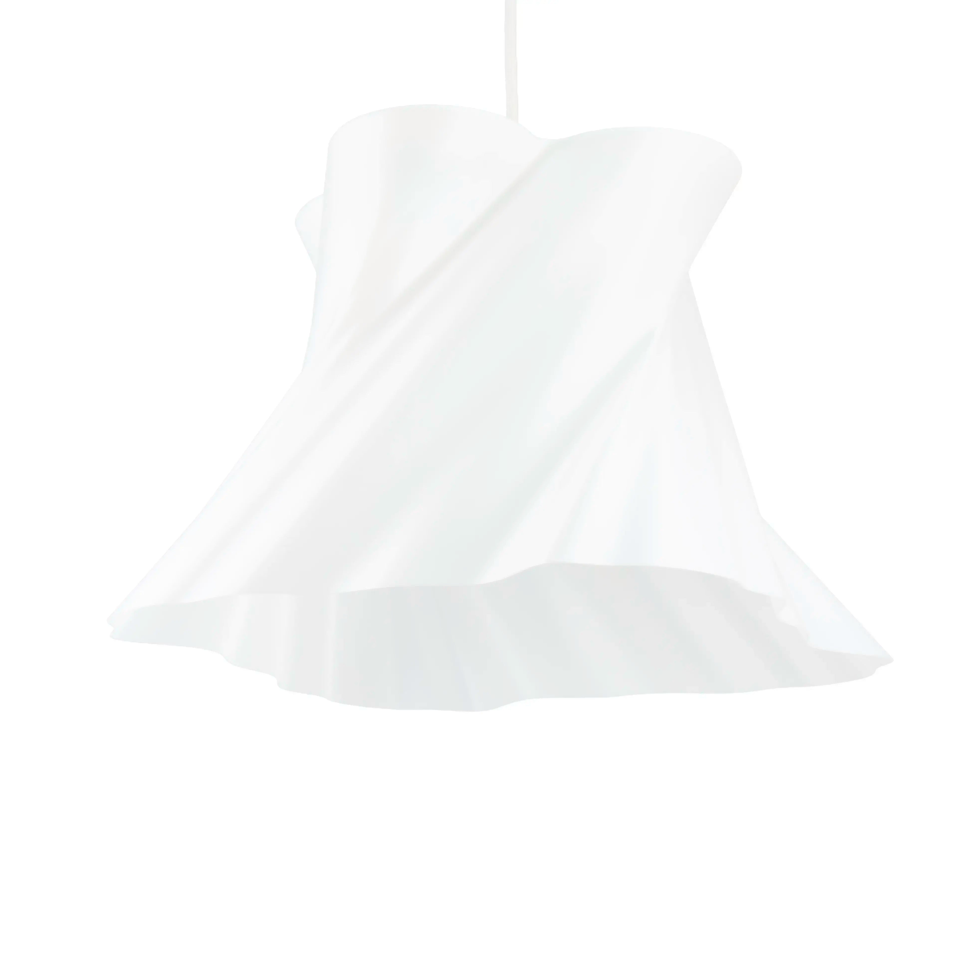 Suspension blanche design allumée, lumière pure — lustre made in France — LUMY PARIS