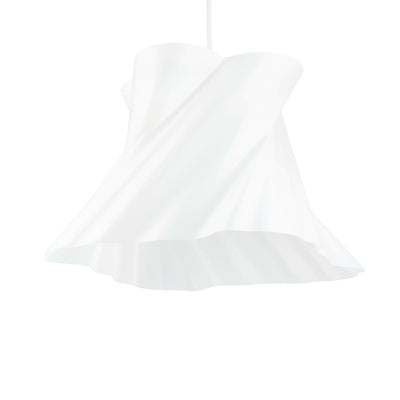 Suspension blanche design allumée, lumière pure — lustre made in France — LUMY PARIS