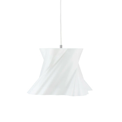 Suspension blanche pure sur fond blanc, vue principale — lustre design made in France — LUMY PARIS