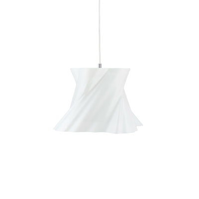 Petite suspension blanche design sur fond blanc — lustre made in France — LUMY PARIS