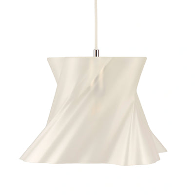Grande suspension crème design sur fond blanc — lustre made in France — LUMY PARIS