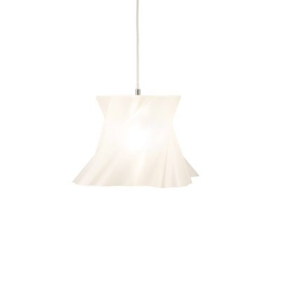 Petite suspension crème vue de côté — lustre made in France — LUMY PARIS