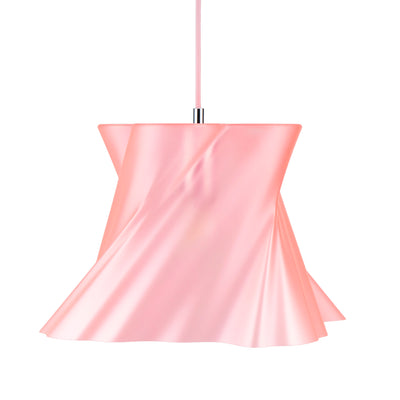 Grande suspension rose design sur fond blanc — lustre made in France — LUMY PARIS